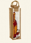 China Custom Printed Jute Wine Tote